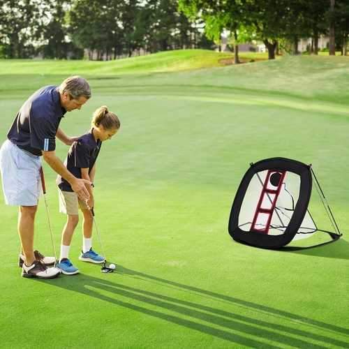 Sporting Goods &gt; Outdoor Recreation &gt; Golf &gt; Golf Training Aids - Portable Pop Up Golf Chipping Net With 12 Training Balls