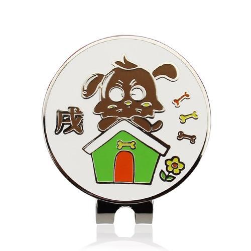 Ball Markers - 1.18 Inch Golf Ball Mark W Magnetic Golf Hat Clip Mark Golf Ball Position 24 Kinds For Choice Golf Marker