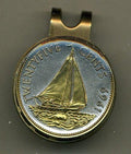 Ball Markers - Bahamas 25 Cent “Sail Boat” ( Quarter Size)   $52.95