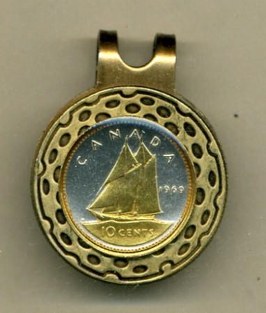 Ball Markers - Canadian 10 Cent “Bluenose Sail Boat”