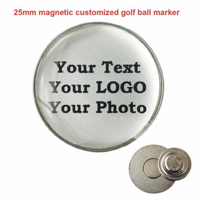 Ball Markers - Customized Golf Ball Marker Printed W Your Own LOGO, Name, Photo, Fit Most Golf Hat Clips, Divot Repair Tools Pack Of 10