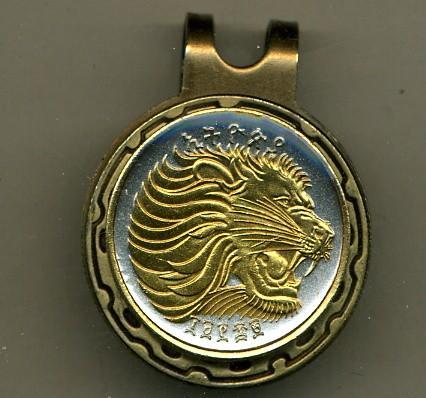 Ball Markers - Ethiopia 25 Cent "Lion" (U.S. Nickel Size)