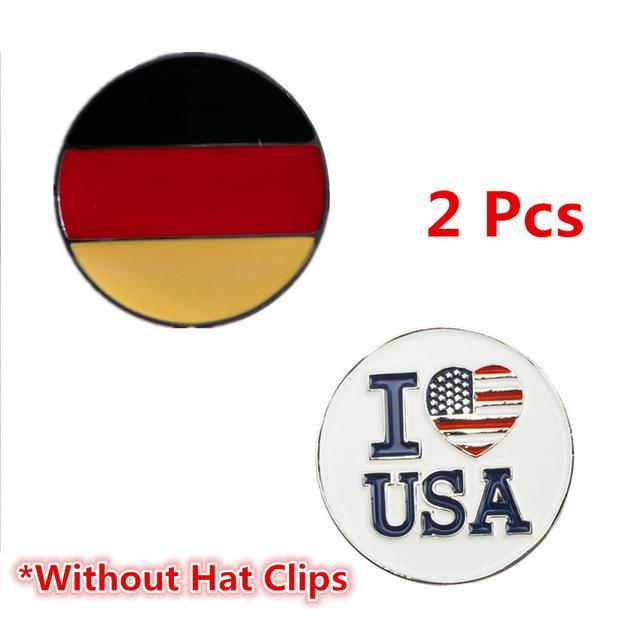 Ball Markers - Magnetic Golf Markers Hat Clips Official Alloy Ball Mark Hat Clips Caps Outdoor Golf Accessories Training Aids Golfer Suppliers