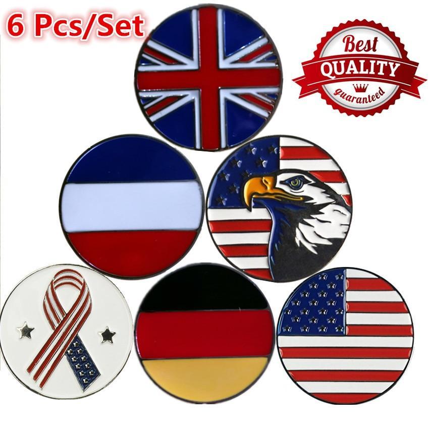 Ball Markers - Magnetic Golf Markers Hat Clips Official Alloy Ball Mark Hat Clips Caps Outdoor Golf Accessories Training Aids Golfer Suppliers