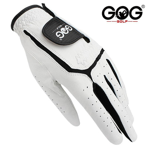 GOG Golf Gloves Genuine Sheepskin Leather For Men Left Hand White Breathable Gloves For Golfer Free Shipping 1 Pcs New Dropship