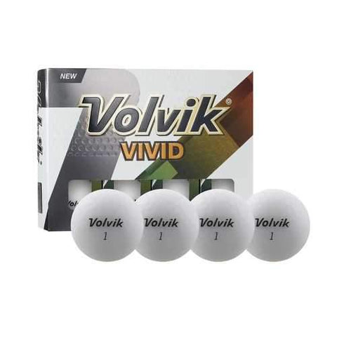 Golf Clubs &amp; Equipment - Volvik Vivid 3 Pc Golf Balls - Matte White