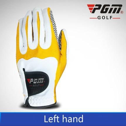 Golf Gloves For Men - Genuine PGM Men's Golf Fiber Cloth Gloves New Left/Right Hand GloveMagic Elastic Particles Slip-resistant Accessories 2018