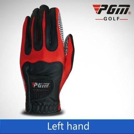 Golf Gloves For Men - Genuine PGM Men's Golf Fiber Cloth Gloves New Left/Right Hand GloveMagic Elastic Particles Slip-resistant Accessories 2018