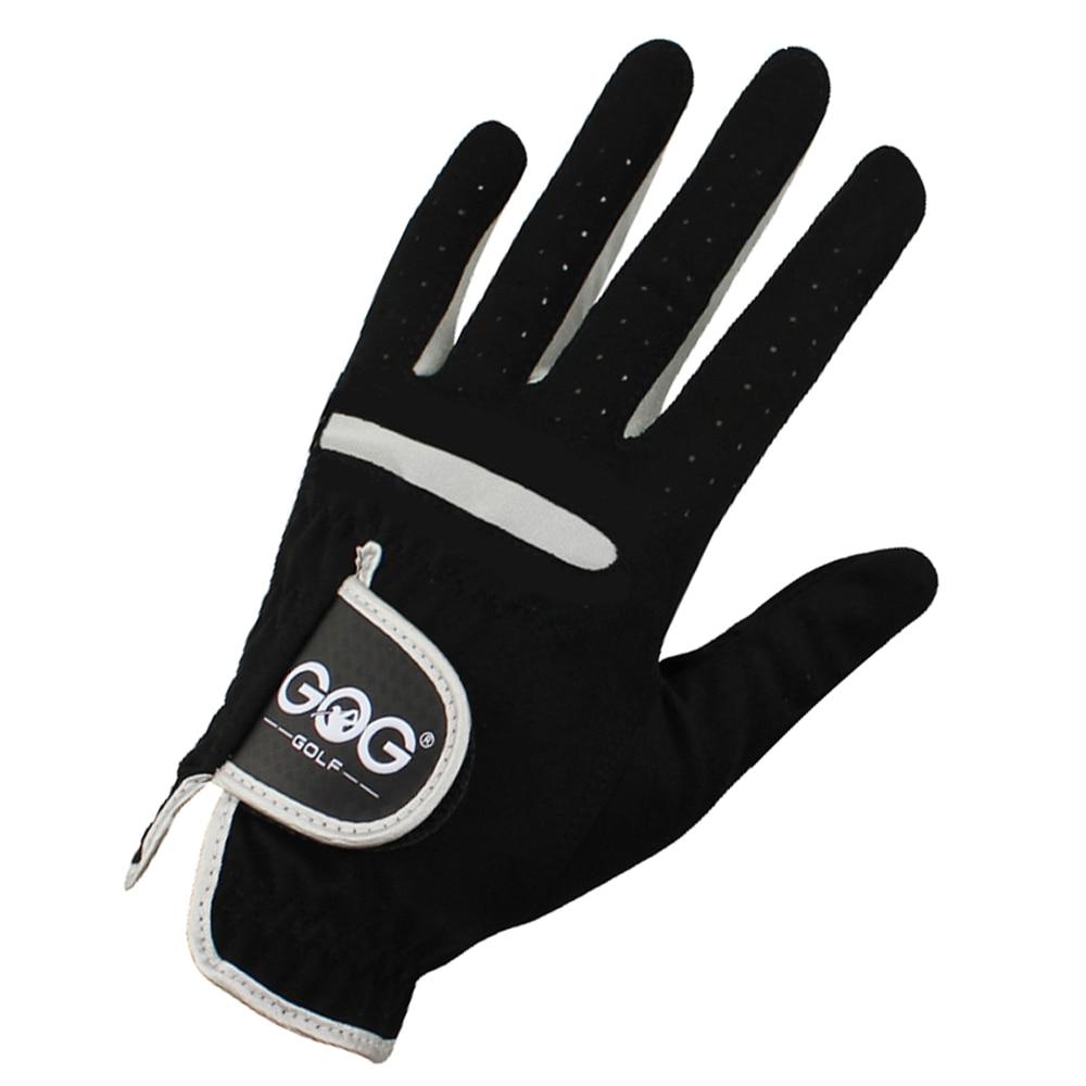 Golf Gloves For Men - Men's Golf Gloves Brand GOG GOLF Micro Soft Fiber Left Right Hand Golf Glove Color Black Drop Ship