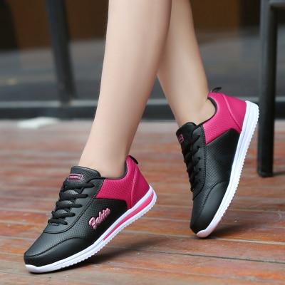 Ladies Golf Shoes - Golf Shoe Ladies Sports Wind Leather Waterproof Non Slip Nails Women Shoes Net Flat Wild Sneakers Shoes Woman Breathable Fitness