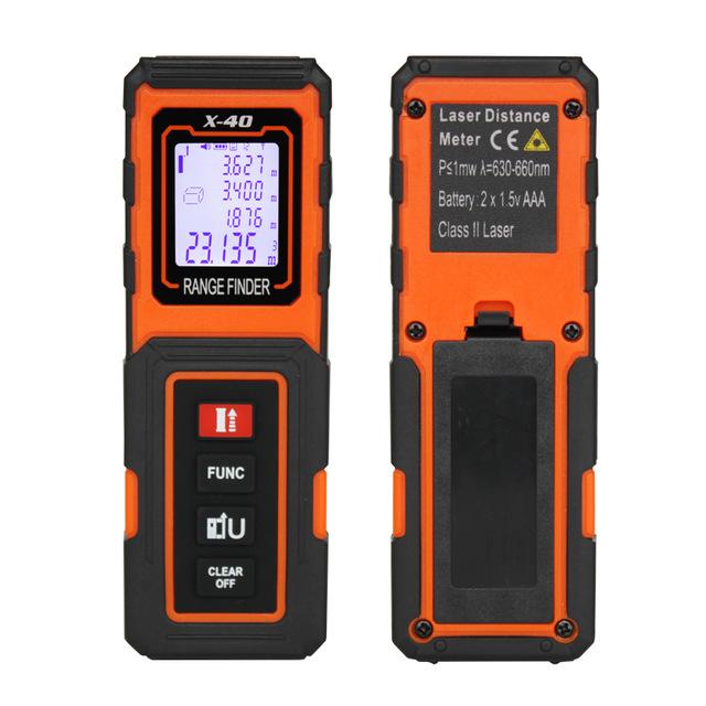 Range Finders - TECLASER Laser Meter Laser Distance Measurre 40M Digital Tape Measuring Device Distance Meter Digital Range Finder Tape Measure