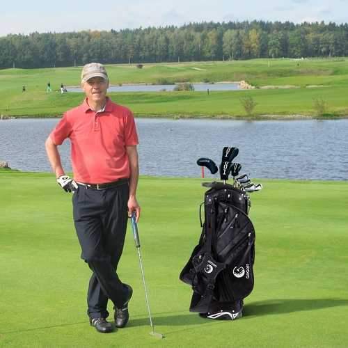 Sporting Goods &gt; Outdoor Recreation &gt; Golf &gt; Golf Bags - Hyper-Lite 6 Way Divider Golf Stand Cart Bag With Shoulder Strap