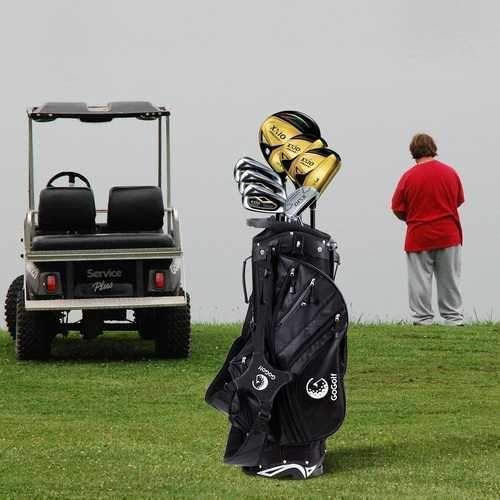 Sporting Goods &gt; Outdoor Recreation &gt; Golf &gt; Golf Bags - Hyper-Lite 6 Way Divider Golf Stand Cart Bag With Shoulder Strap
